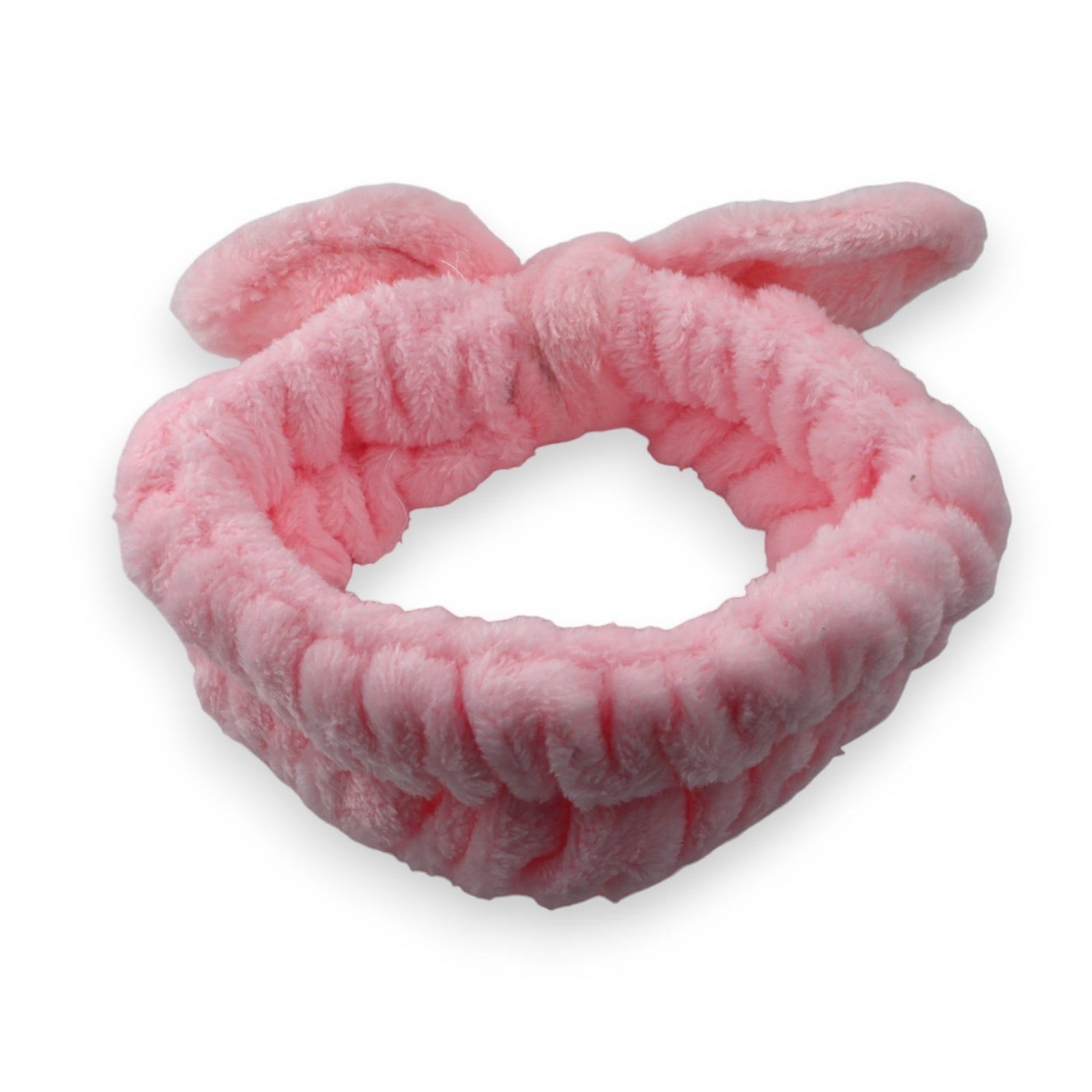 Bandeau à maquillage rose femme noeud coeur