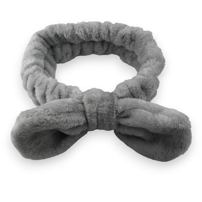 Bandeau à maquillage molletonné gris