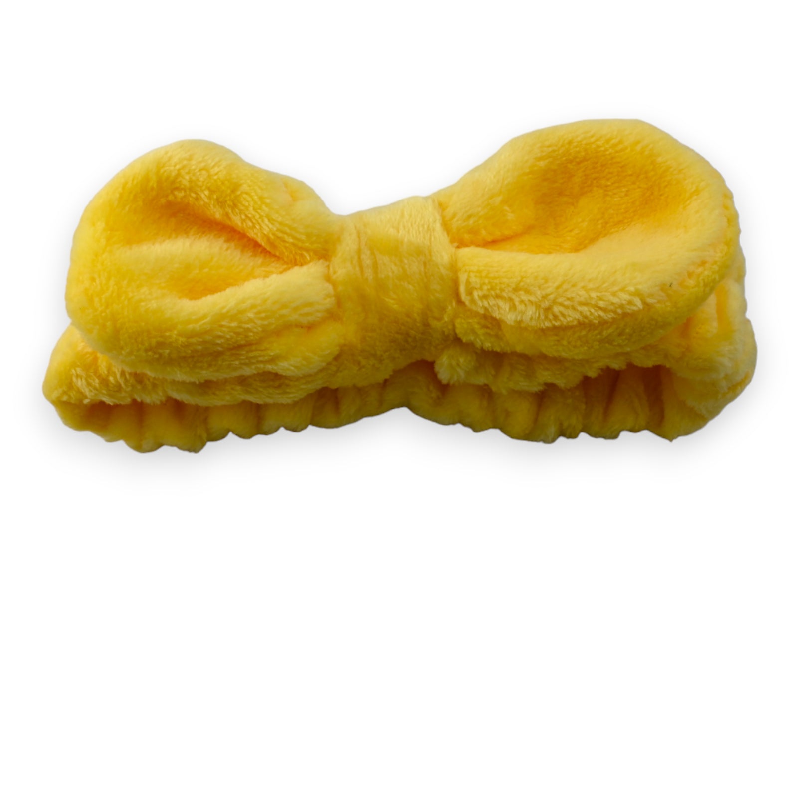 Bandeau à maquillage molletonné jaune