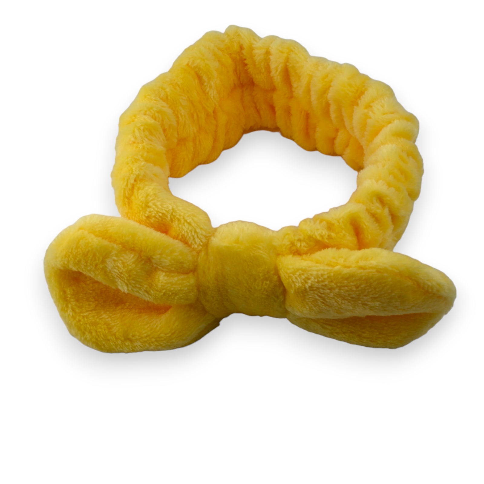 Bandeau à maquillage molletonné jaune