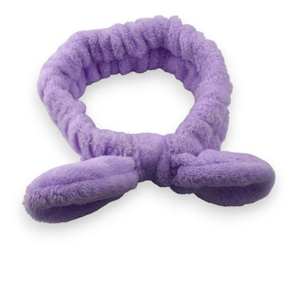 Bandeau à maquillage molletonné parme