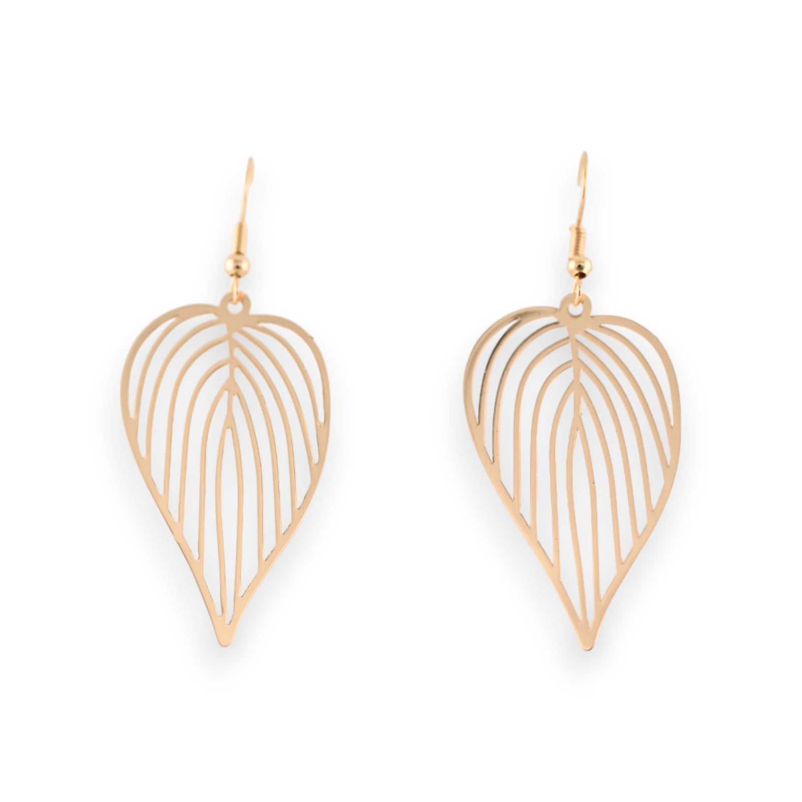 Boucles d'oreilles feuilles dorées