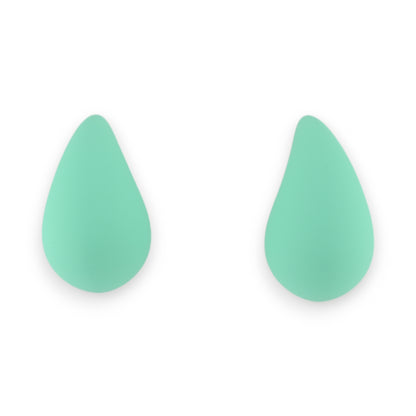 Boucles d'oreilles goutte vert menthe