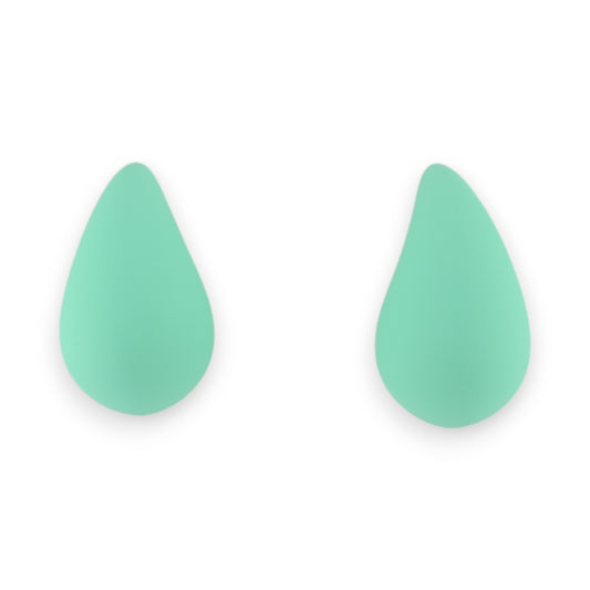 Boucles d'oreilles goutte vert menthe