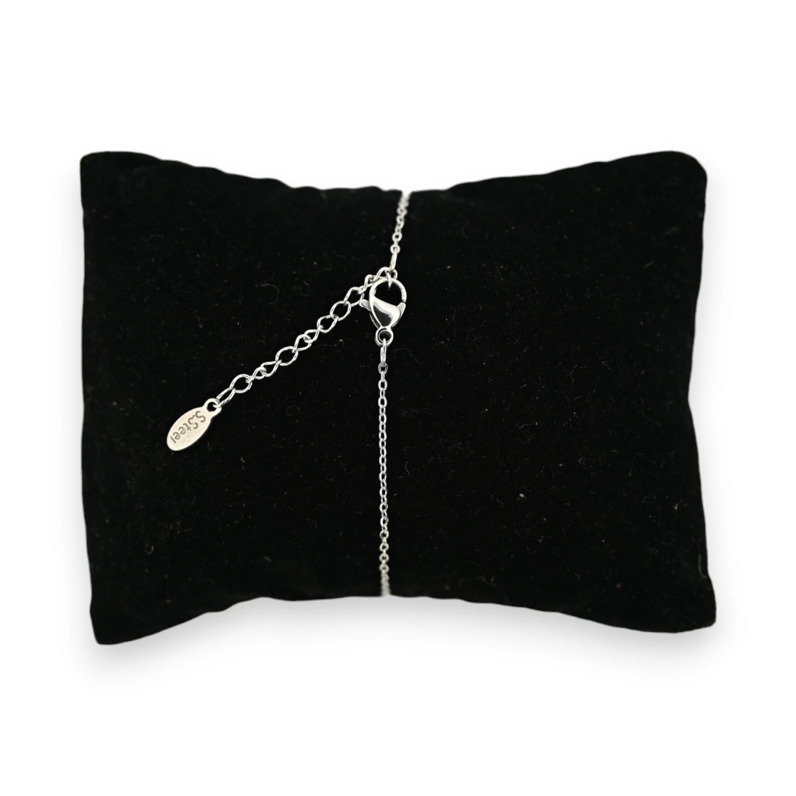 Bracelet acier argenté petit chat