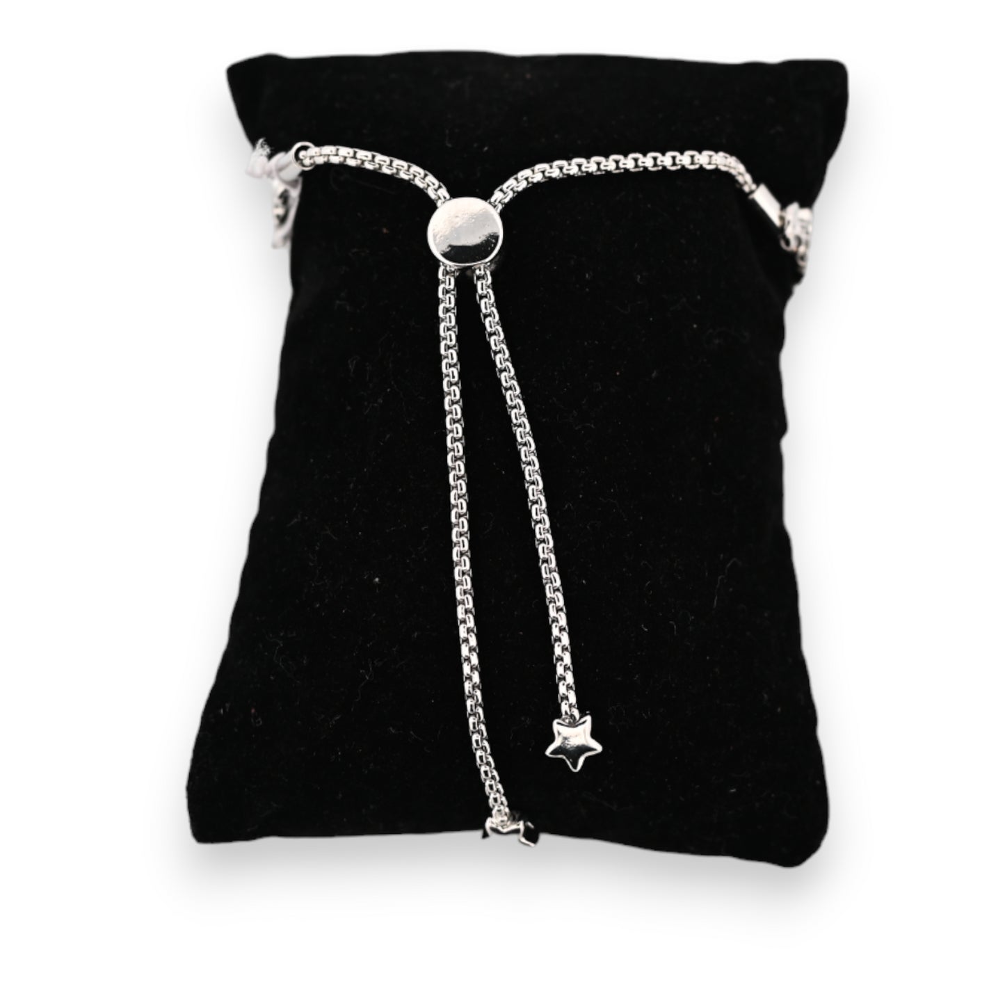 Bracelet fantaisie argenté pluie d'étoiles scintillante