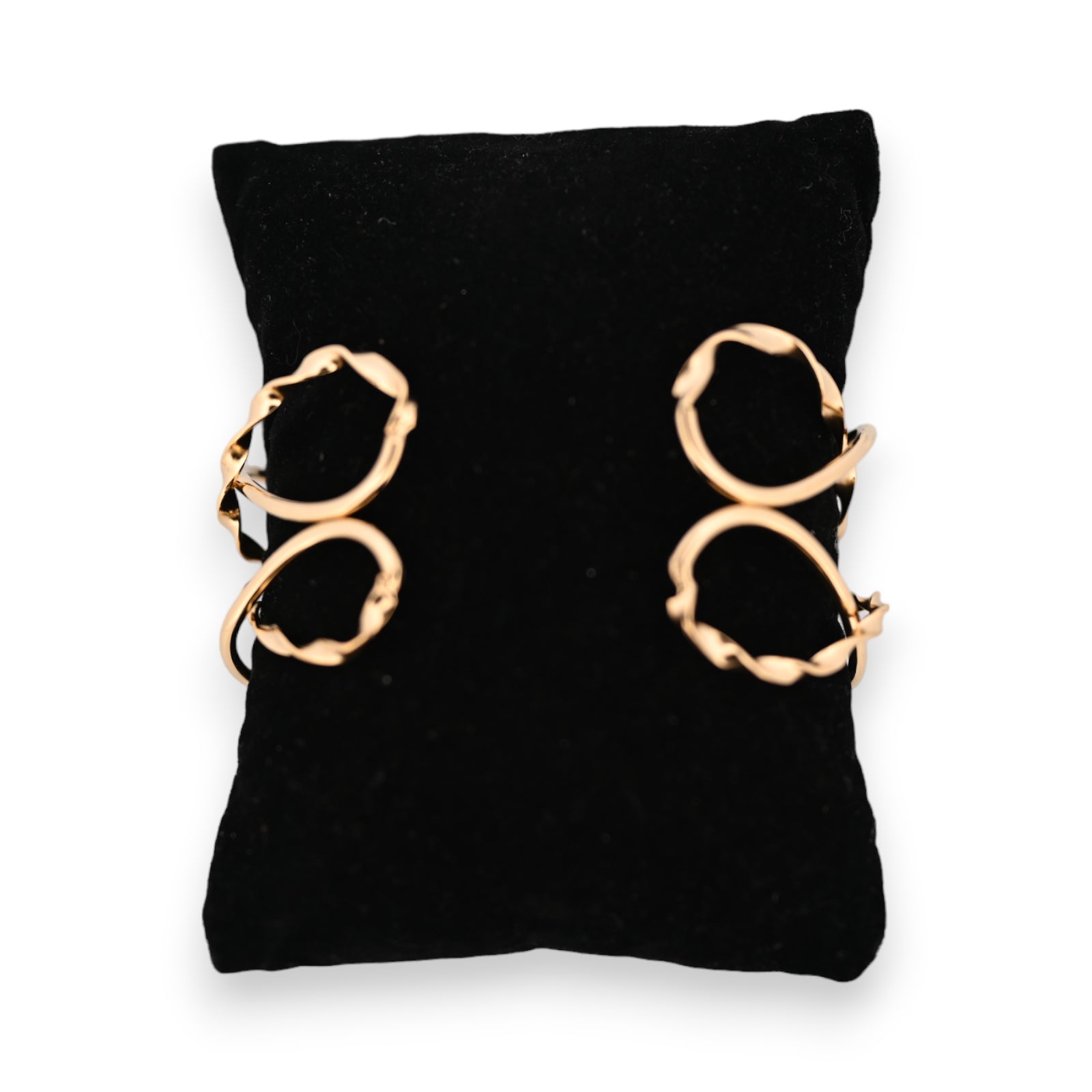 Bracelet  manchette acier doré vague bohème