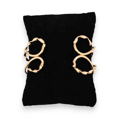 Bracelet  manchette acier doré vague bohème