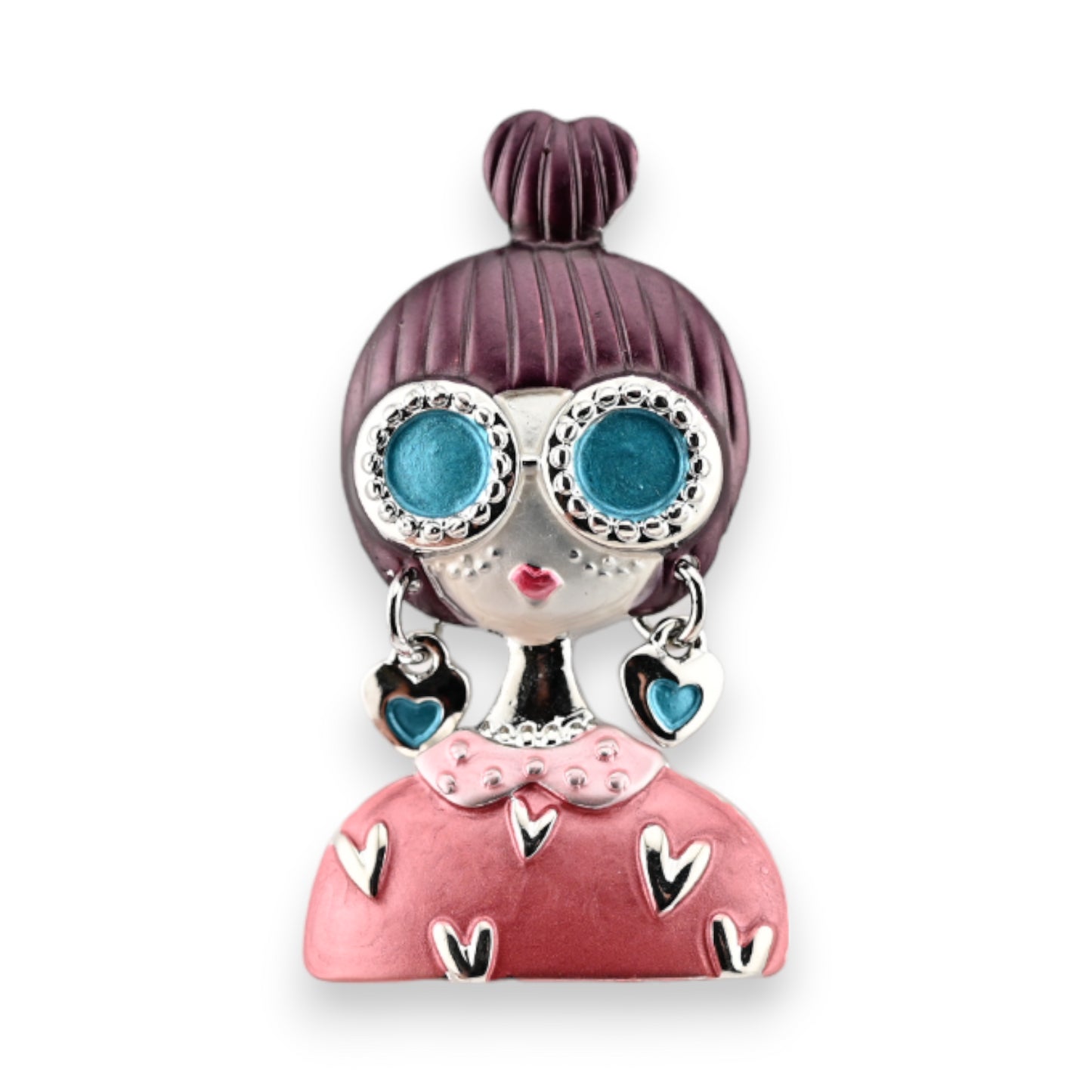 Broche aimantée femme fashion rose