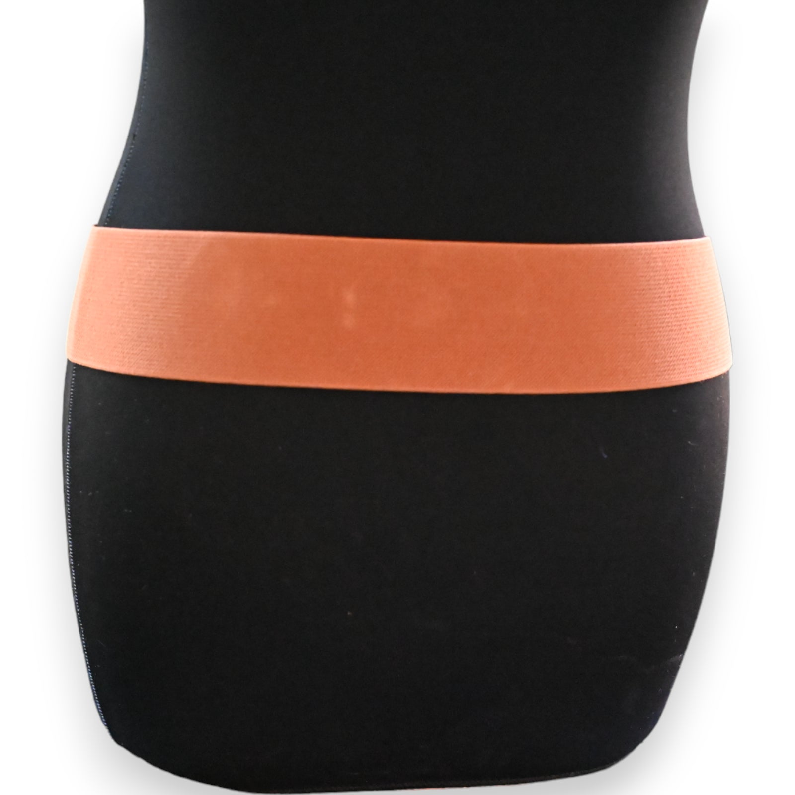 Ceinture élastique femme marron boucle métal argenté vieilli relief