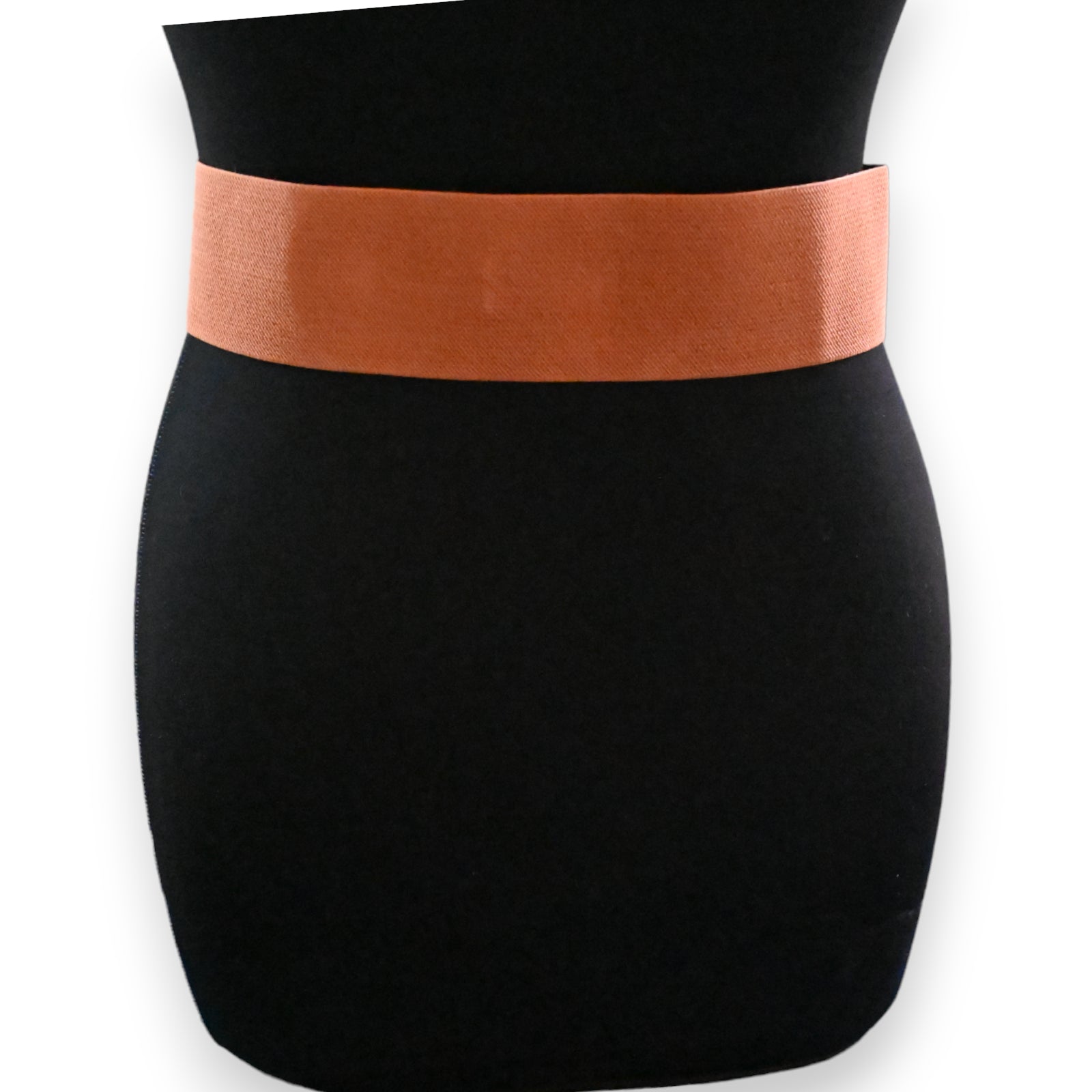 Ceinture fantaisie élastique femme marron boucle dorée vieilli relief