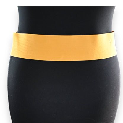 Ceinture fantaisie élastique femme moutarde boucle léopard