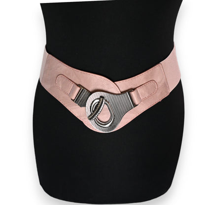 Ceinture fantaisie élastique femme vieux rose
