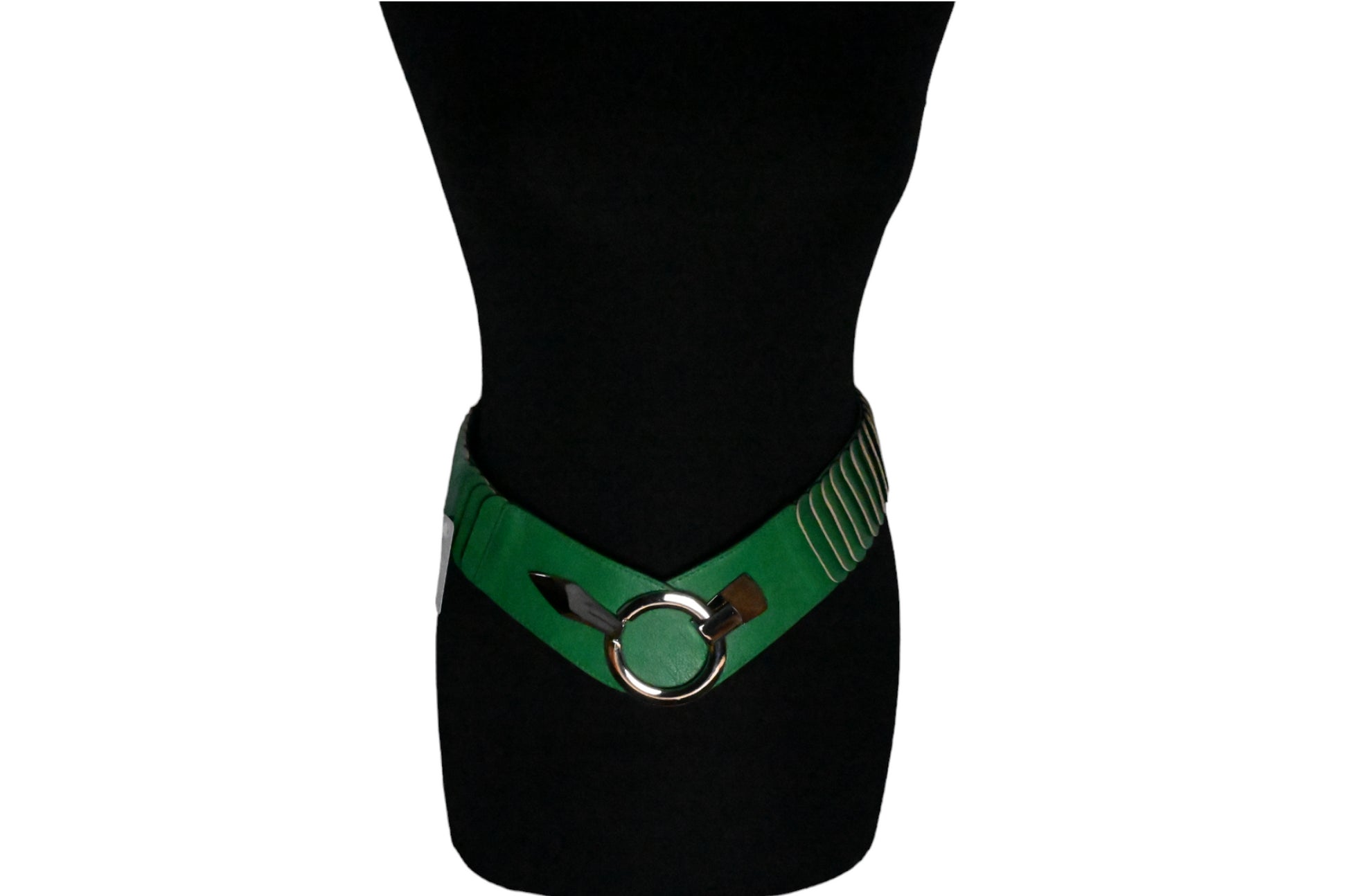 Ceinture synthétique élastique accordéon Vert Brésil