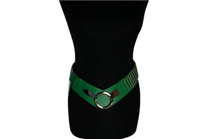 Ceinture synthétique élastique accordéon Vert Brésil
