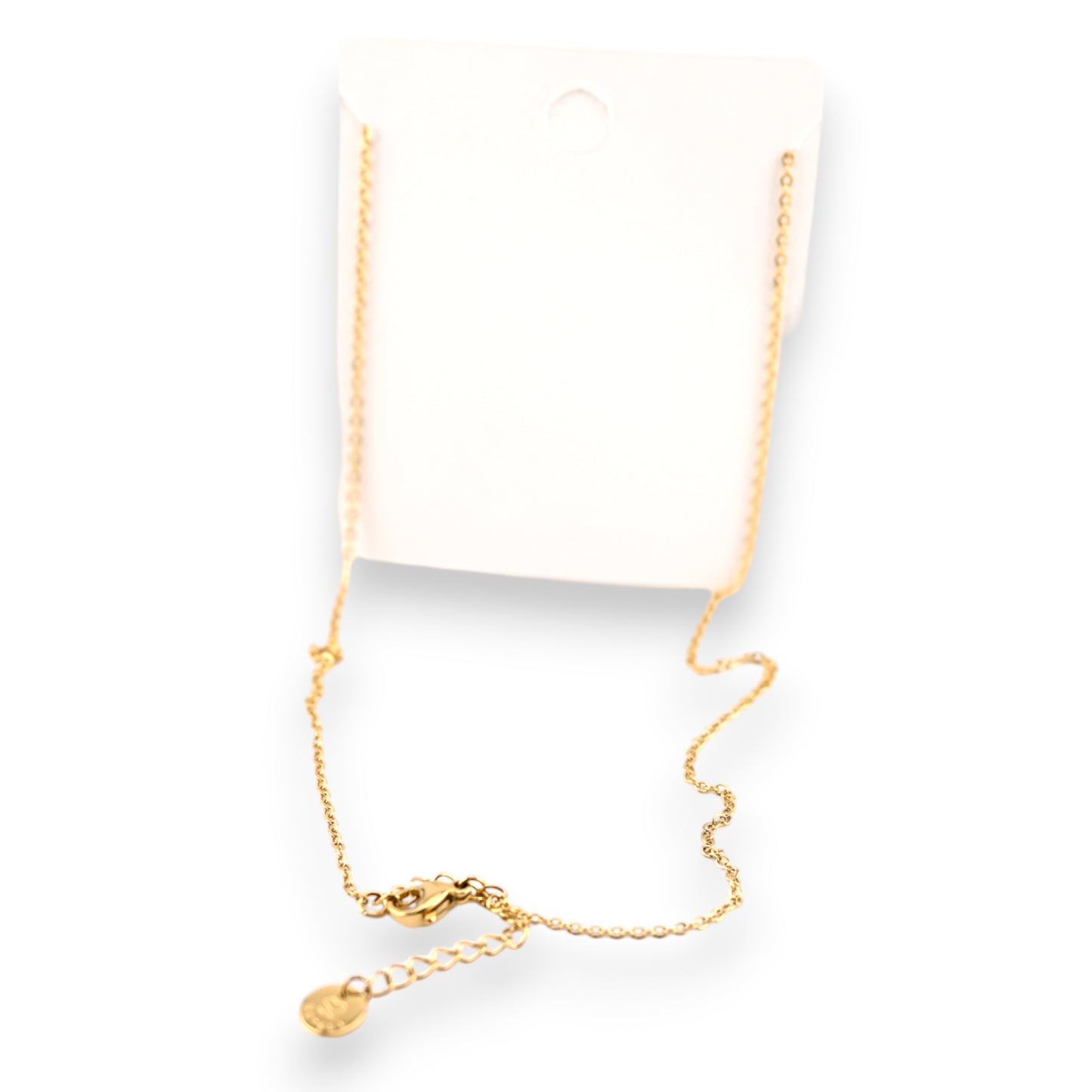 Collier acier doré nounours bonbon orange sanguine