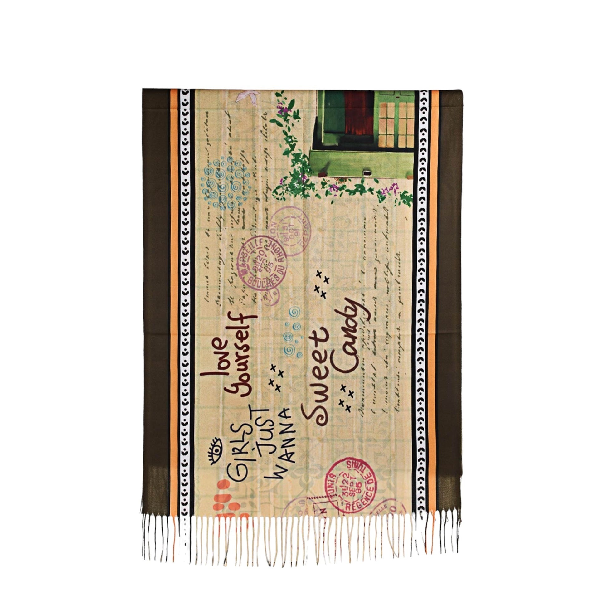 Echarpe sweety candy sur le thème des colombes