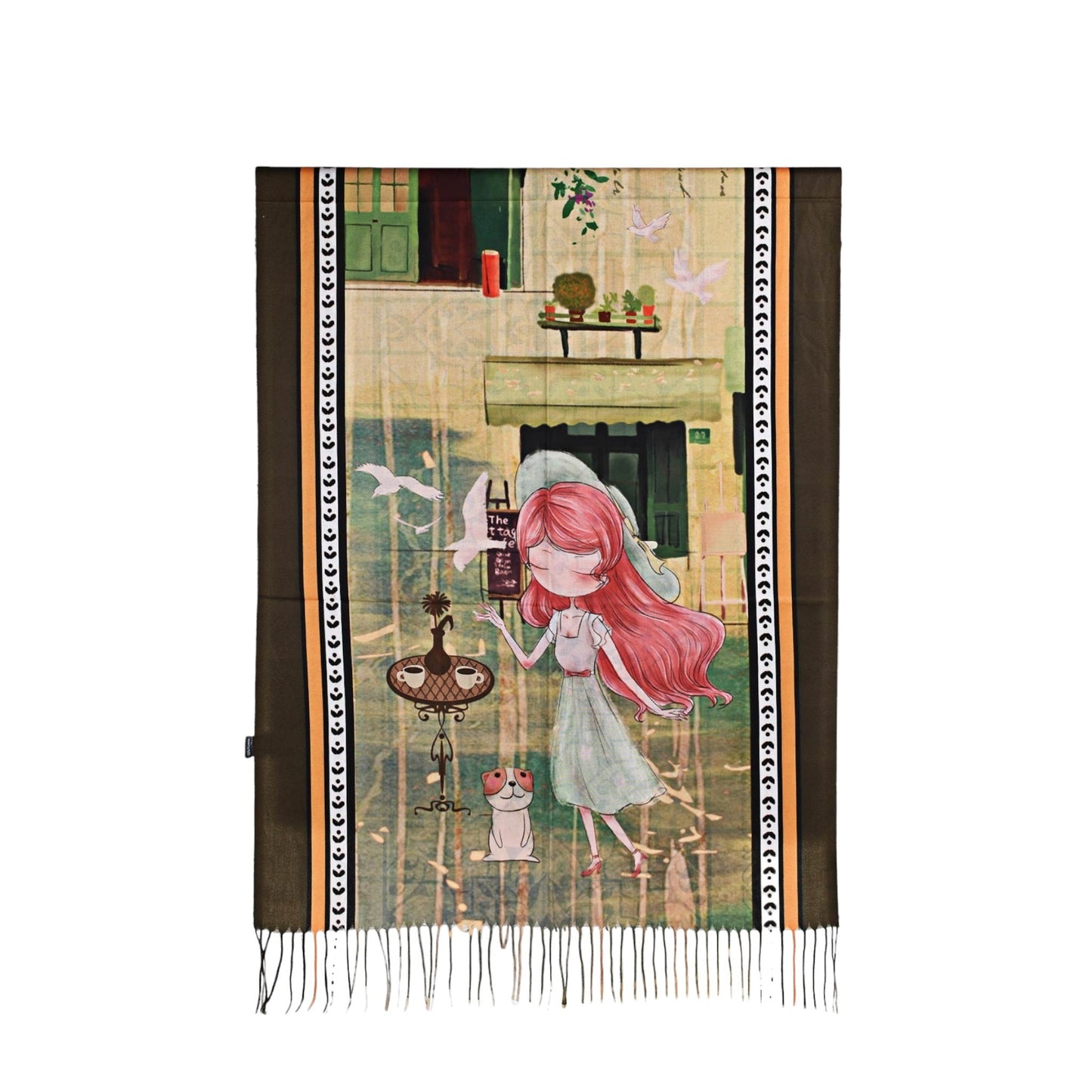 Echarpe sweety candy sur le thème des colombes