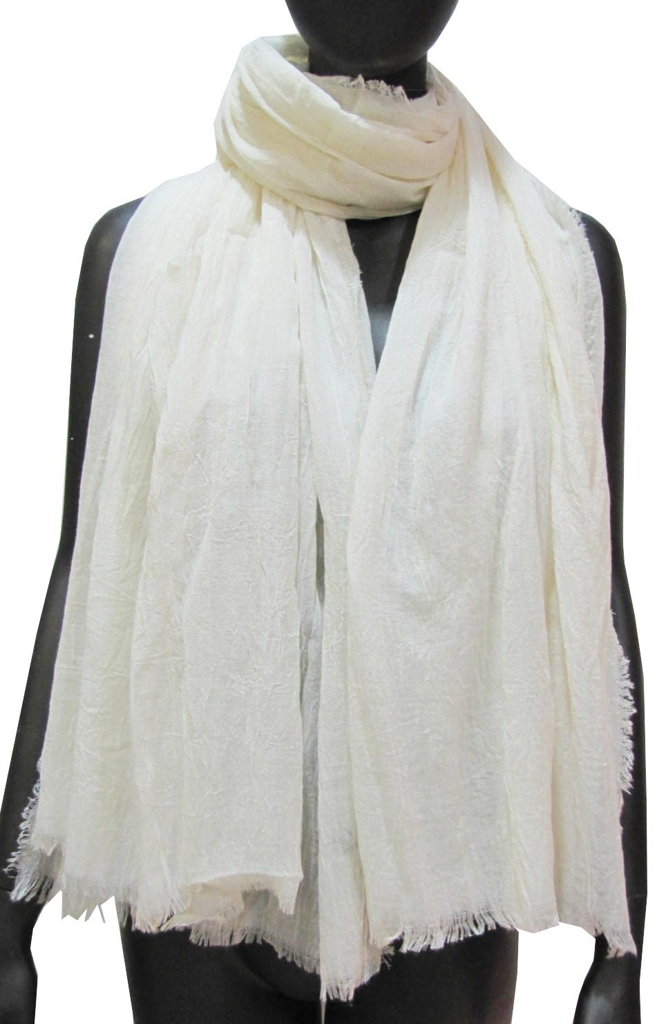 Foulard uni blanc