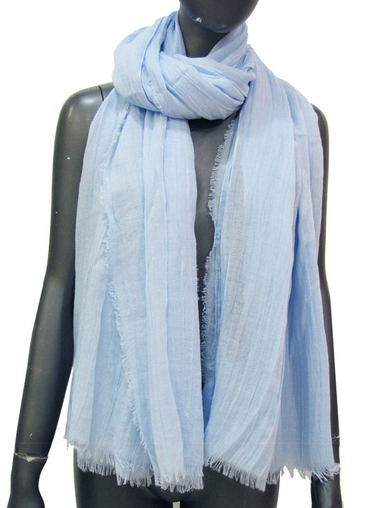 Foulard uni bleu ciel