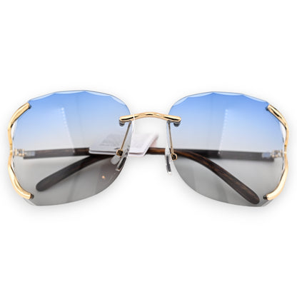 Lunettes fantaisie aux nuances bleu gris