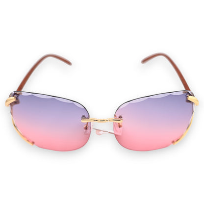 Lunettes fantaisie aux nuances de parme et rose