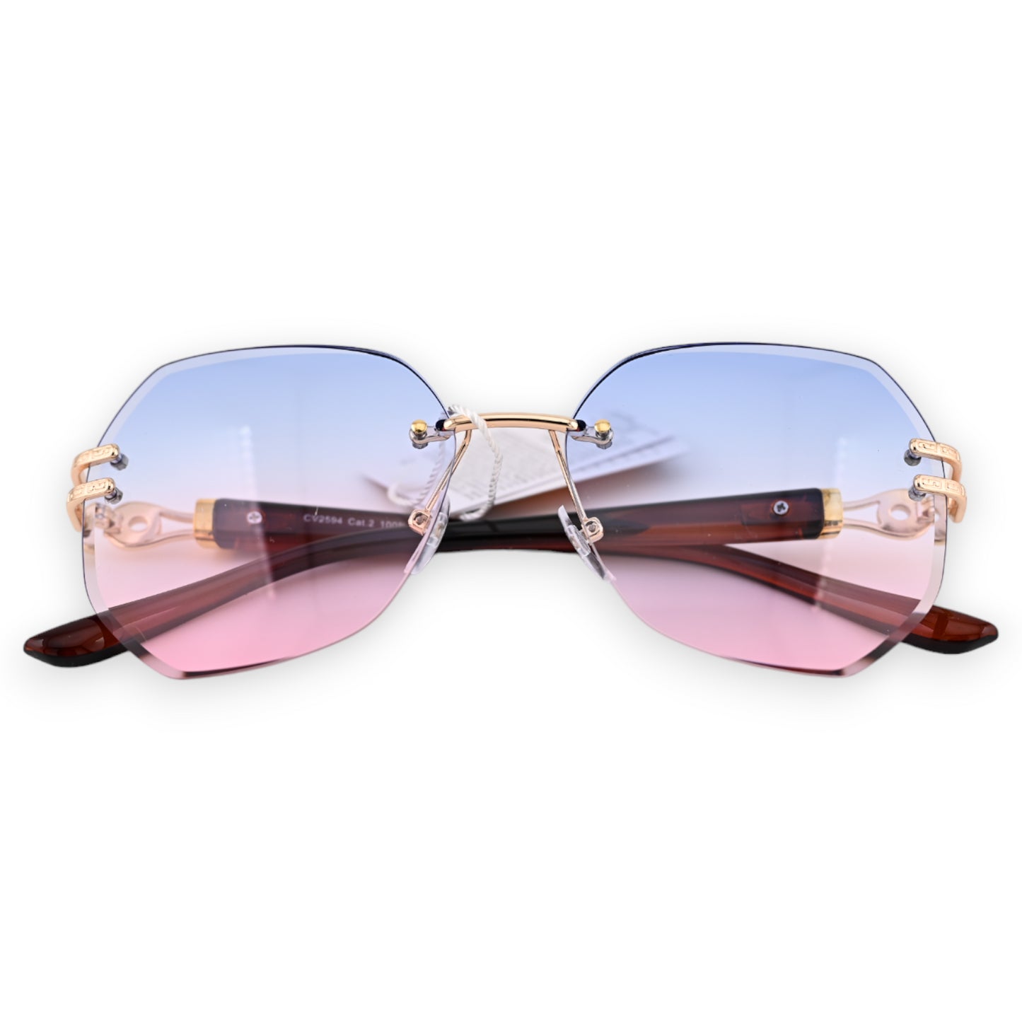 Lunettes fantaisie nuances bleu et rose