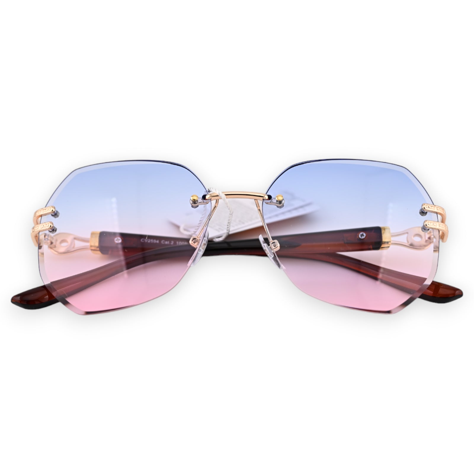 Lunettes fantaisie nuances bleu et rose