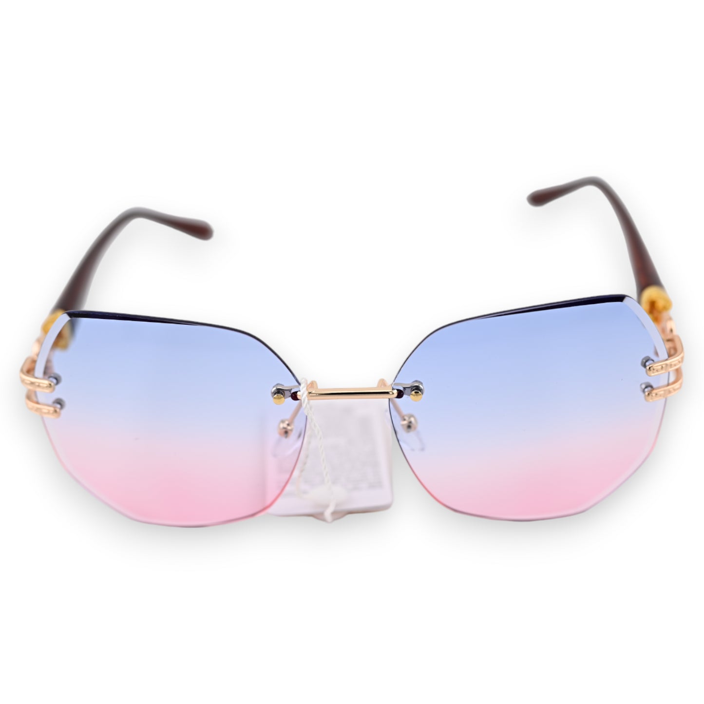 Lunettes fantaisie nuances bleu et rose