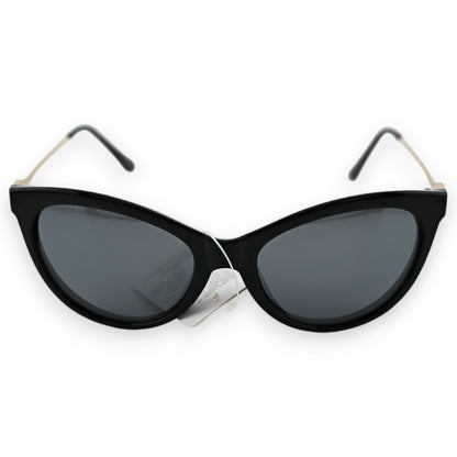 Lunettes papillon noire et dorée