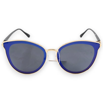 Lunettes papillon vintage bleue