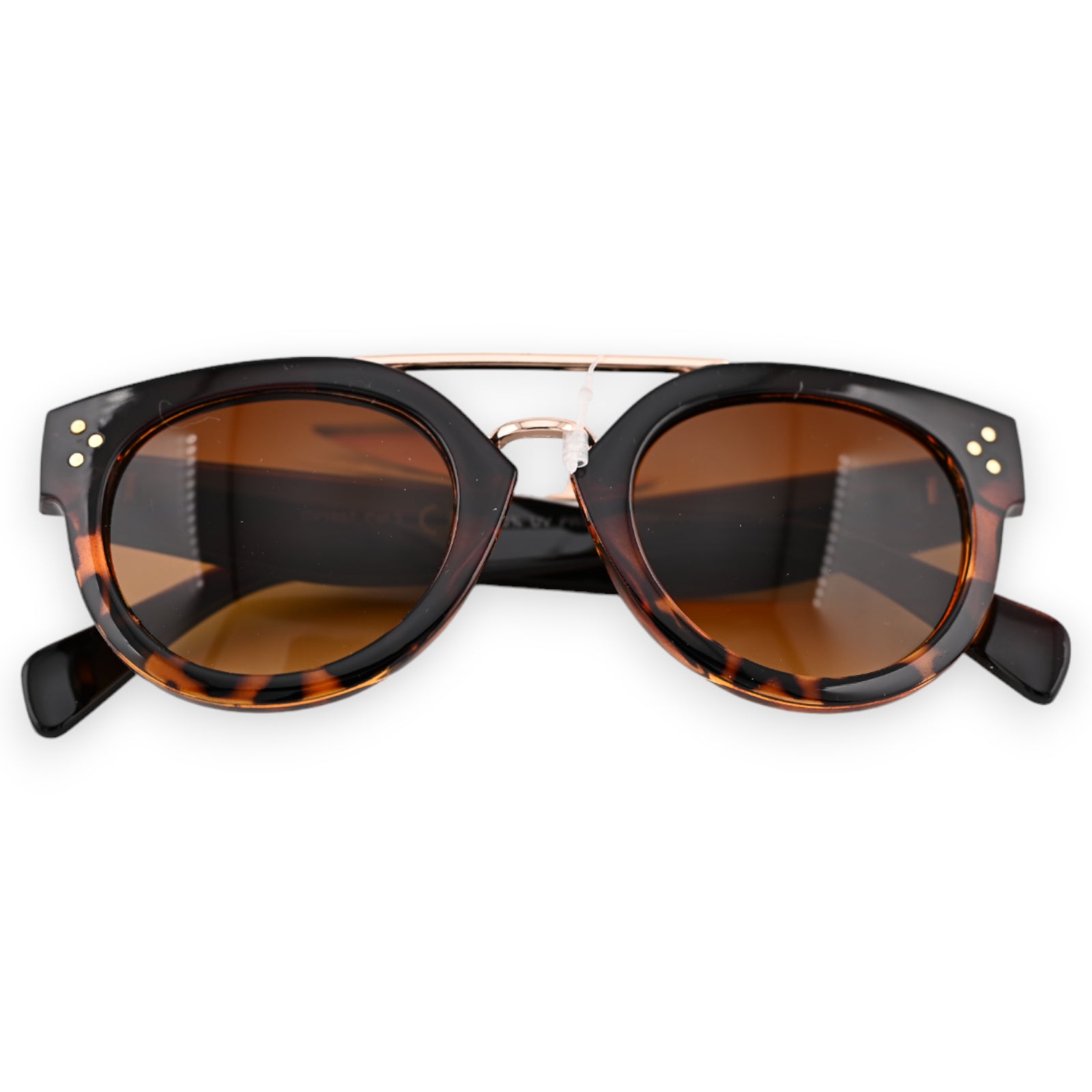 Lunettes stylées mouchetée marron translucide