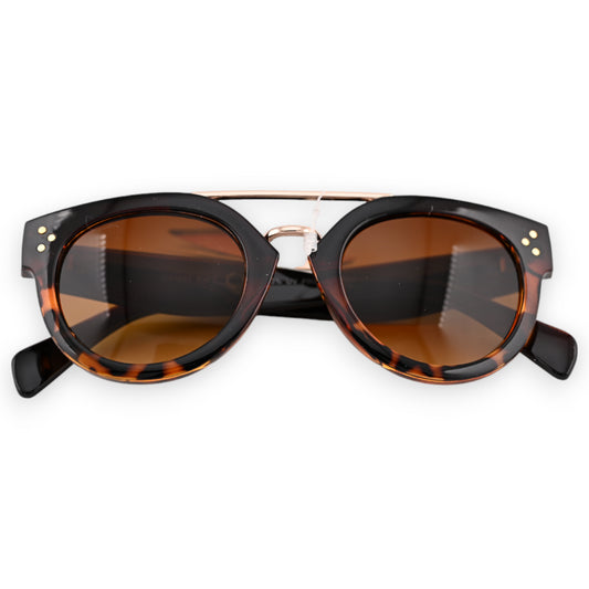 Lunettes stylées mouchetée marron translucide