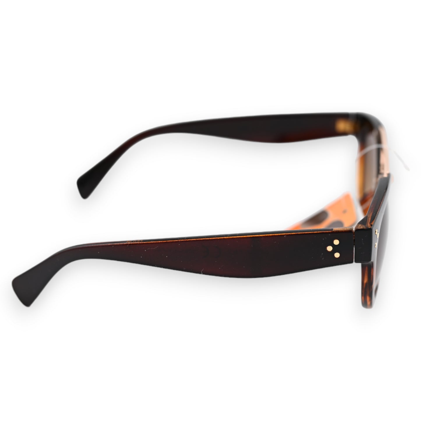 Lunettes stylées mouchetée marron translucide