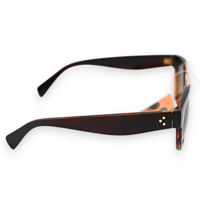 Lunettes stylées mouchetée marron translucide