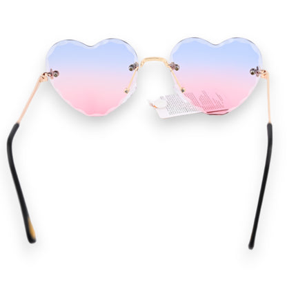 Lunettes vintage coeur rose et bleu