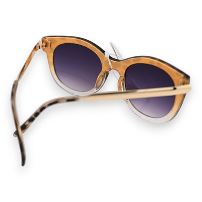 Lunettes bi couleur leopard marron beige
