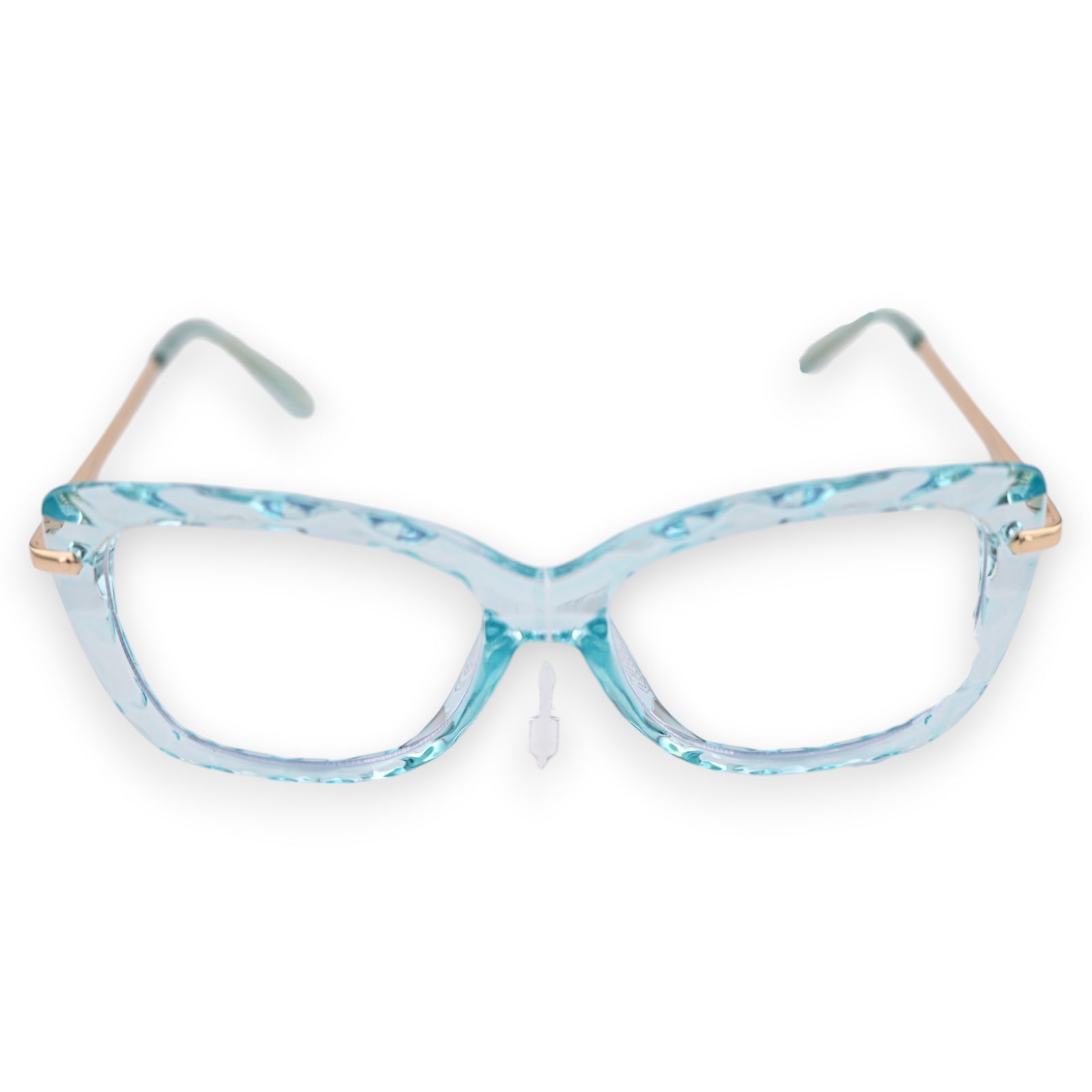 Lunettes bleu turquoise transparente