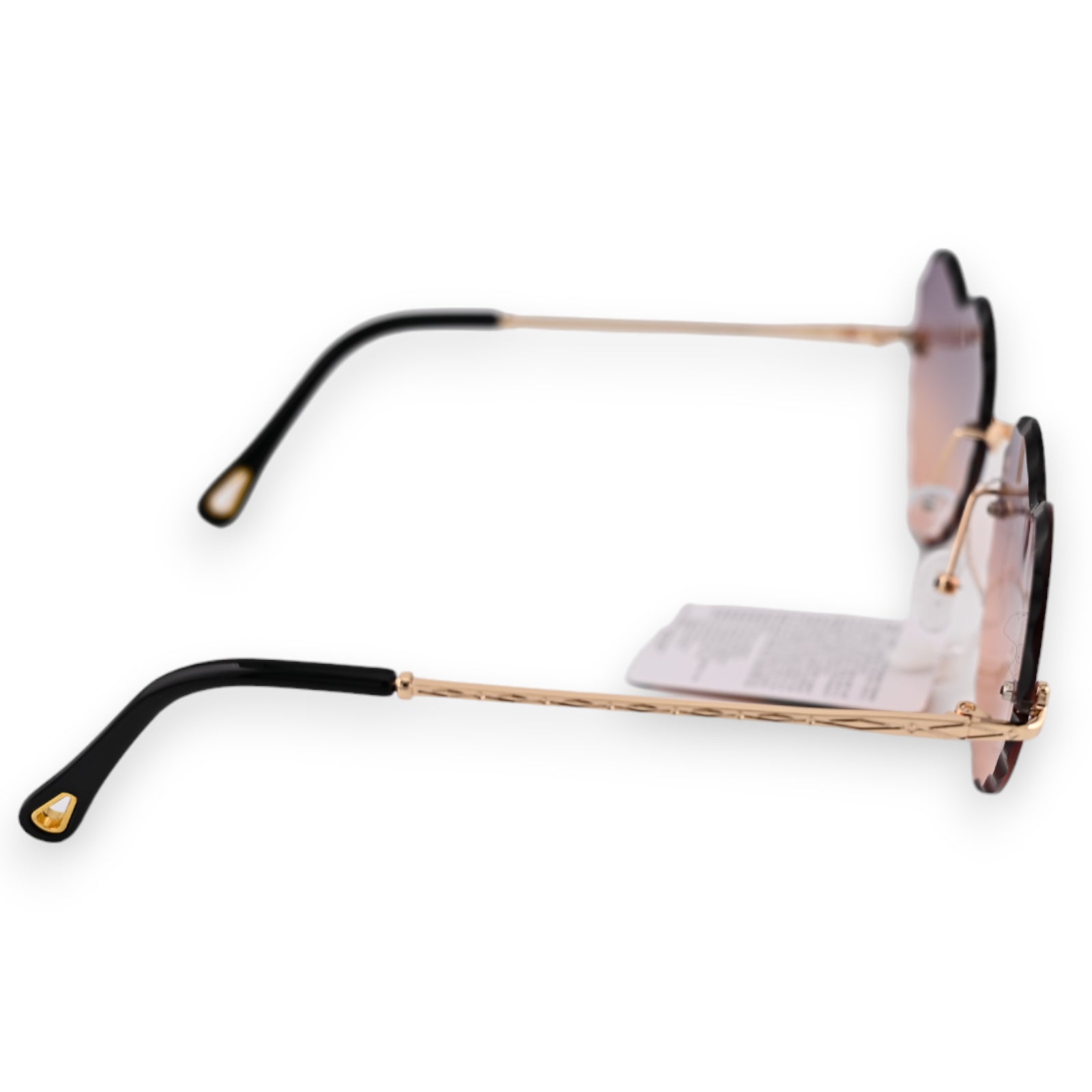 Lunettes coeur hippie nuances marron dégradé