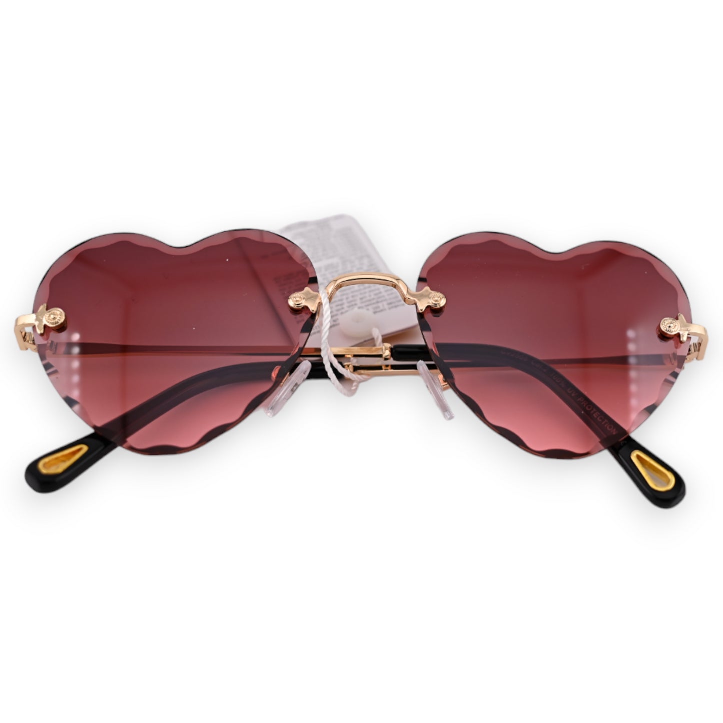 Lunettes coeur hippie nuances marron