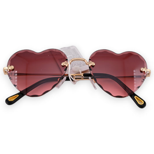 Lunettes coeur hippie nuances marron