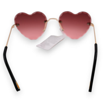 Lunettes coeur hippie nuances marron