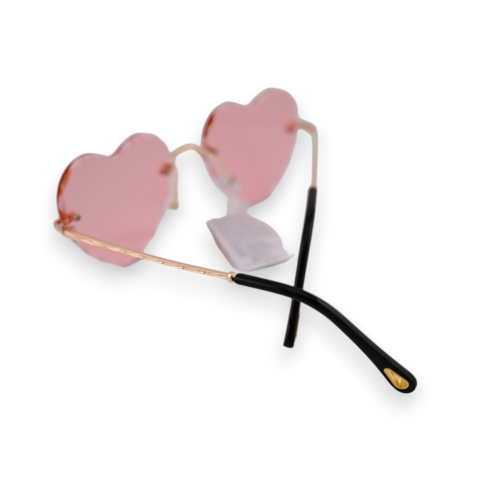 Lunettes coeur rose