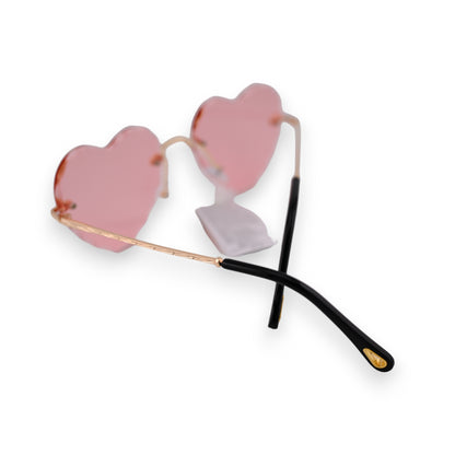 Lunettes coeur rose