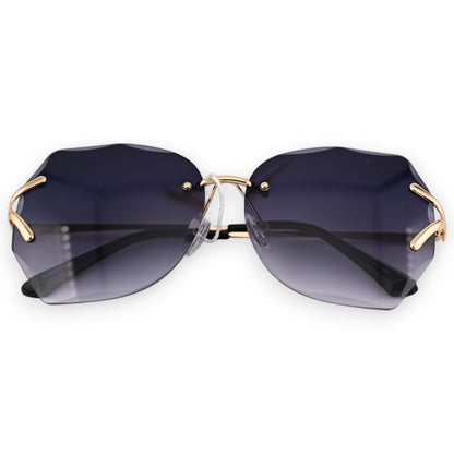 Lunettes grand carreaux teintées noires nuancées