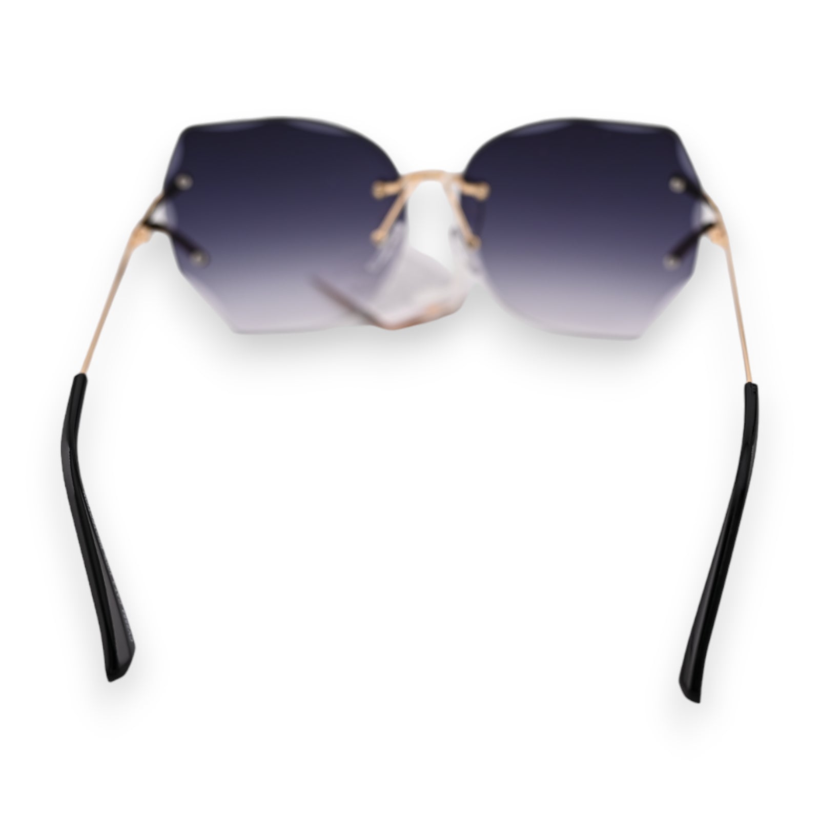 Lunettes grand carreaux teintées noires nuancées