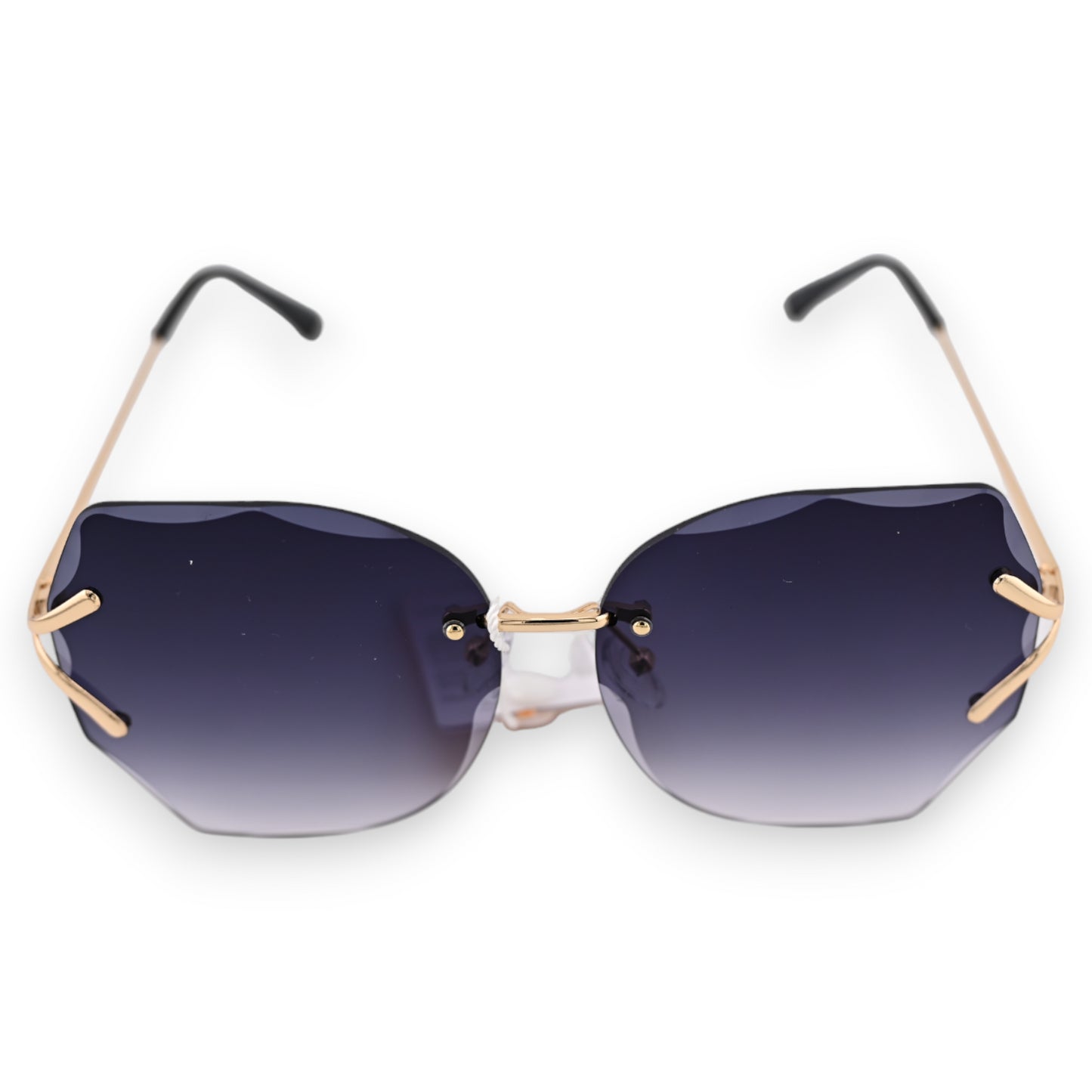 Lunettes grand carreaux teintées noires nuancées