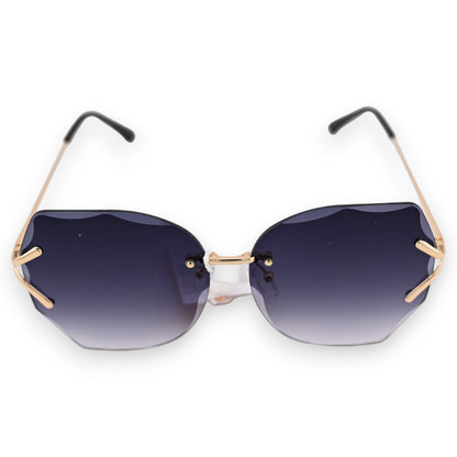 Lunettes grand carreaux teintées noires nuancées