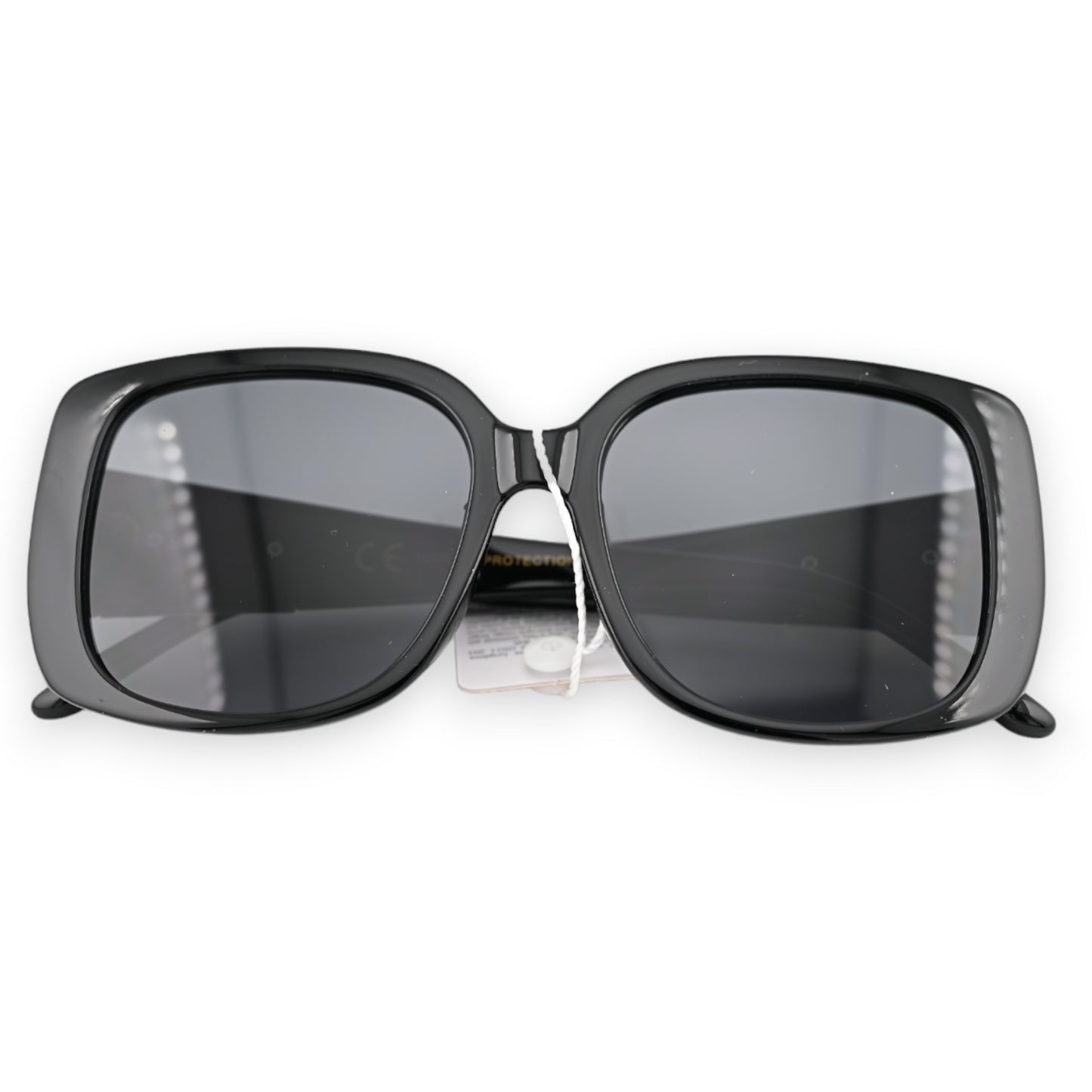 Lunettes grand modèle noire finitions dorées