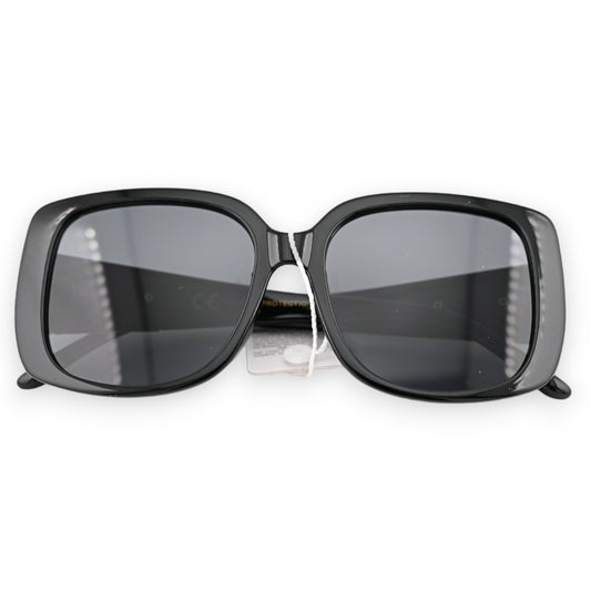 Lunettes grand modèle noire finitions dorées